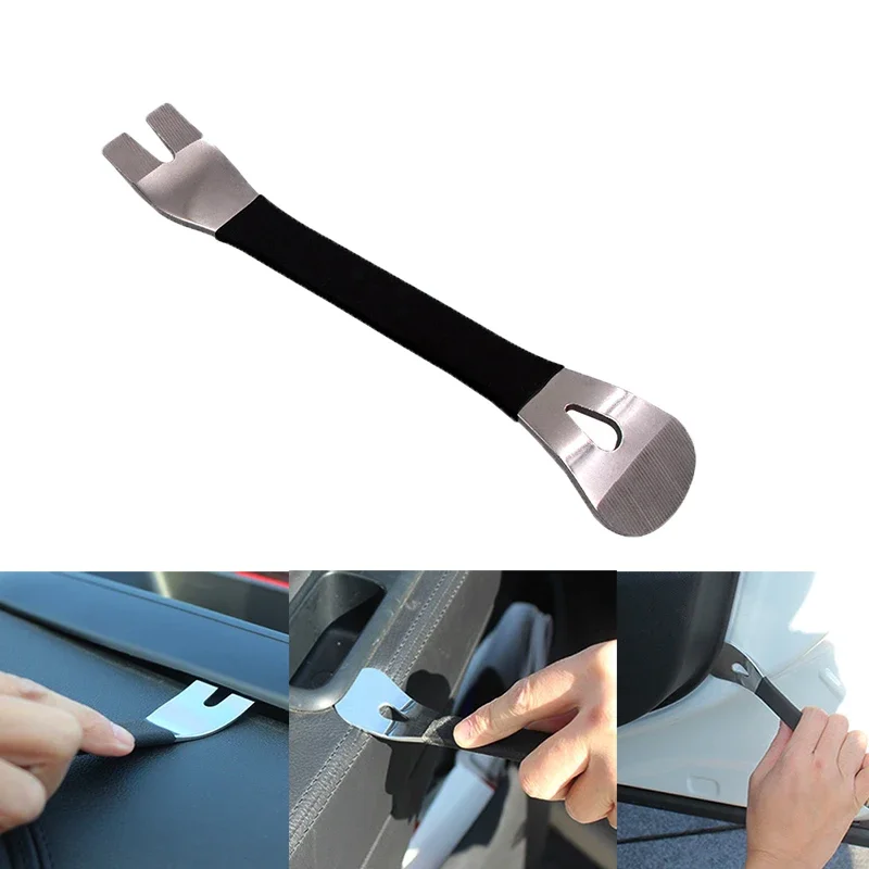 Car Trim Removal Tool Stainless Steel Durable Two-end Trim Removal Level Pry Tools Door Panel Audio Terminal Fastener Driver
Car Trim Removal Tool Stainless Steel Durable Two-end Trim Removal Level Pry Tools Door Panel Audio Terminal Fastener Driver
