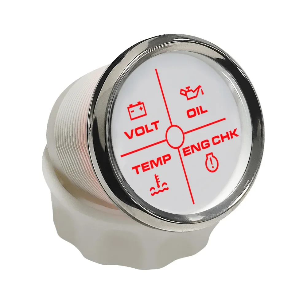 Universal 52mm Engine 4 LED Volt Water Temp Oil Pressure Alarm Indicator Gauge Meter with Backlight for Car Boat Truck 12V 24V
Universal 52mm Engine 4 LED Volt Water Temp Oil Pressure Alarm Indicator Gauge Meter with Backlight for Car Boat Truck 12V 24V