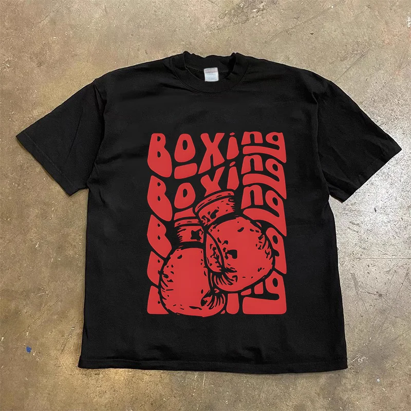2025 American Summer Boxing Pattern Printed Cotton Loose Men's and Women's Oversized T-shirt High Quality Short Sleeve T-shirt
2025 American Summer Boxing Pattern Printed Cotton Loose Men's and Women's Oversized T-shirt High Quality Short Sleeve T-shirt