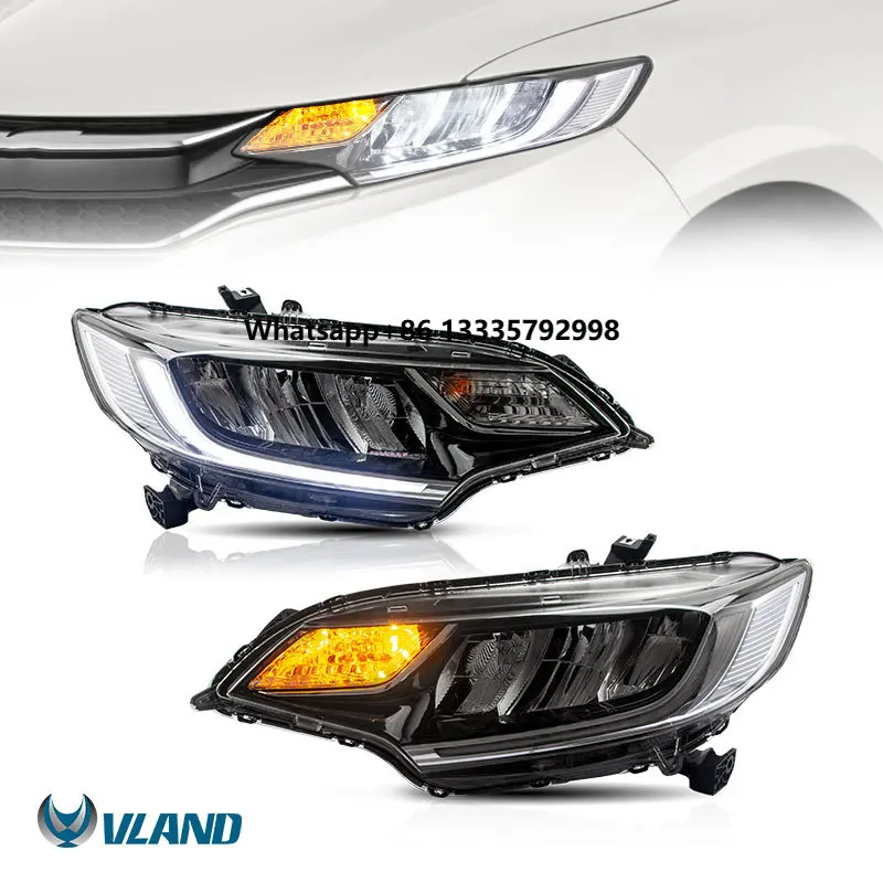 VLAND Factory Wholesales Auto Head Light Full LED Headlights 2014 2016 2018-up Sequential Car Front Lamp for Honda Jazz Fit
VLAND Factory Wholesales Auto Head Light Full LED Headlights 2014 2016 2018-up Sequential Car Front Lamp for Honda Jazz Fit