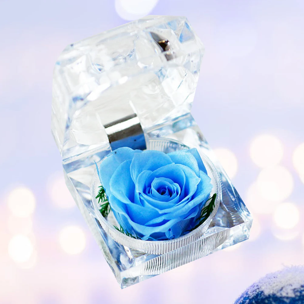 1pcs Preserved Rose Gift Box Sky-Blue Eternal Flower In Glass Dome Handmade Flower For Valentine'S Day Wedding Anniversary
1pcs Preserved Rose Gift Box Sky-Blue Eternal Flower In Glass Dome Handmade Flower For Valentine'S Day Wedding Anniversary