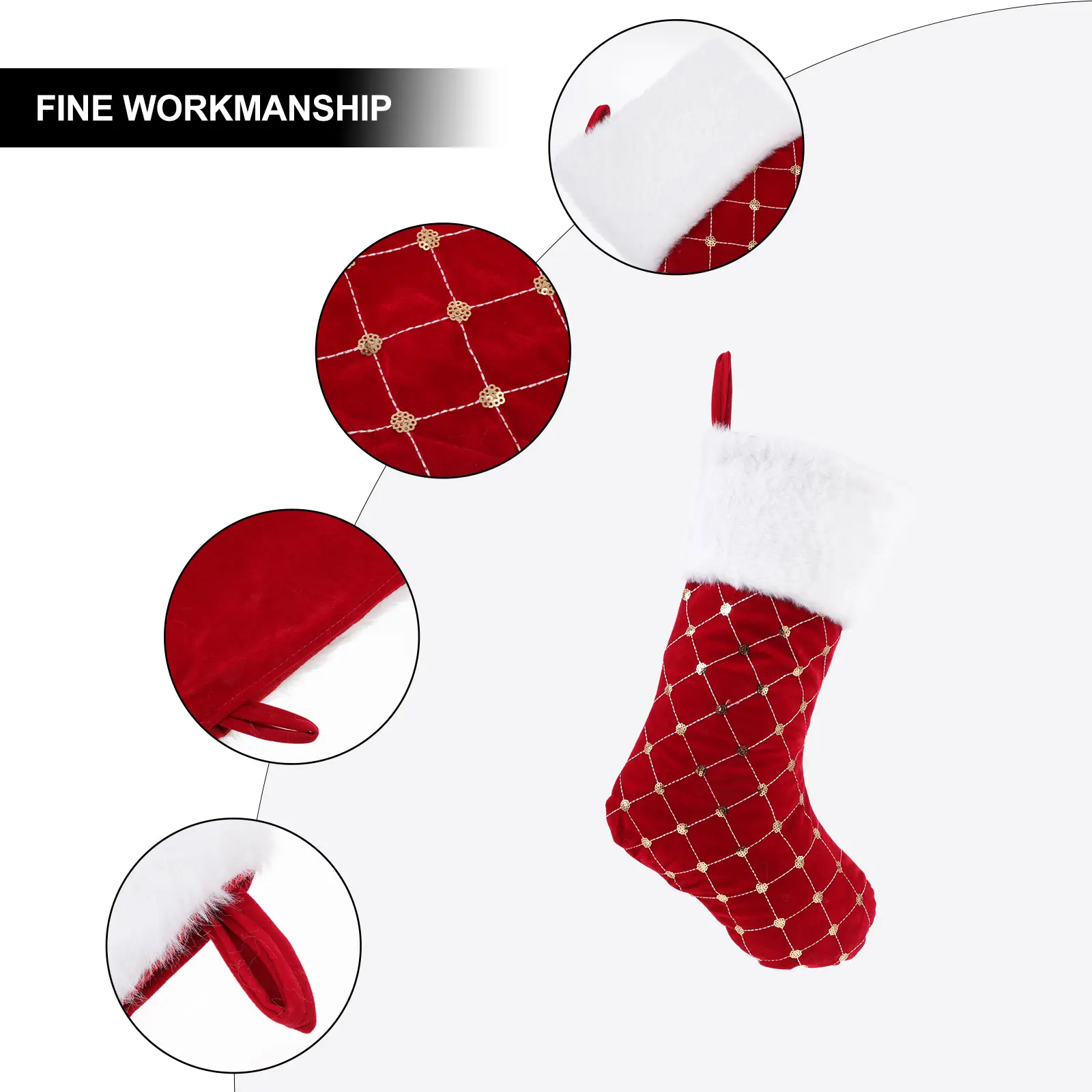 Christmas Socks Small Gift Holiday Stockings Sequin Halloween Decorations Polyester 
Christmas Socks Small Gift Holiday Stockings Sequin Halloween Decorations Polyester