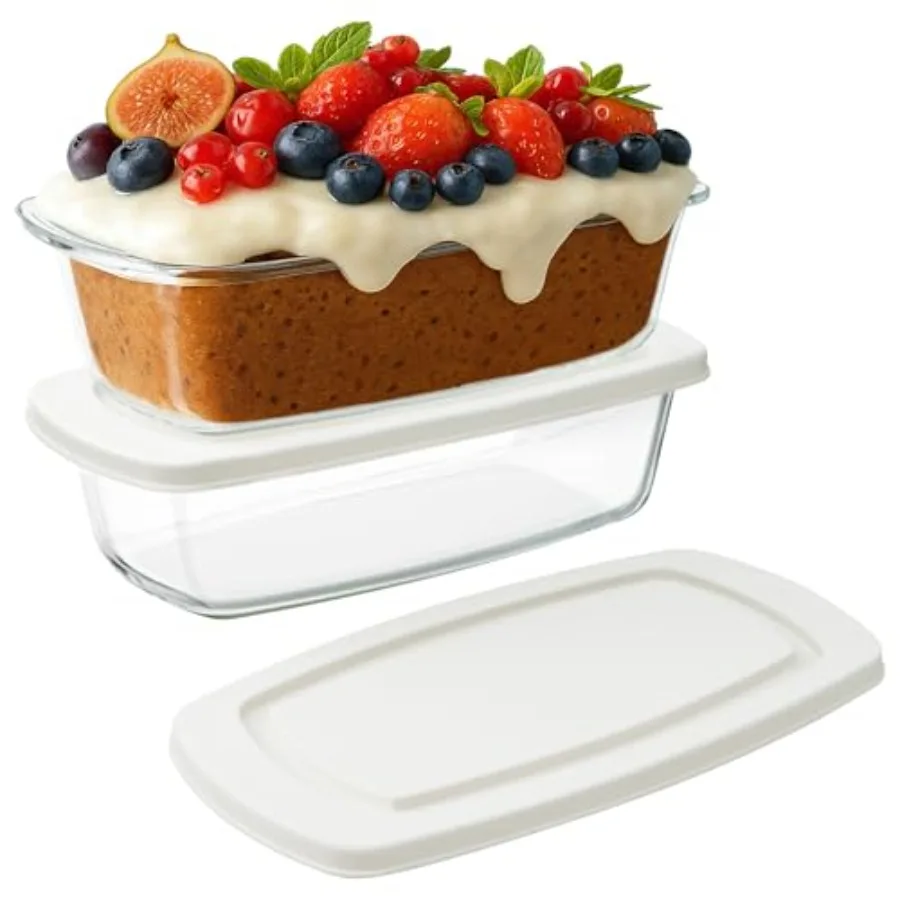 Glass Loaf Pan with Lid - Borosilicate Glass Bread Bakeware - Food Meal Prep Containers with Lids - Baking Dishes and Storage f
Glass Loaf Pan with Lid - Borosilicate Glass Bread Bakeware - Food Meal Prep Containers with Lids - Baking Dishes and Storage f