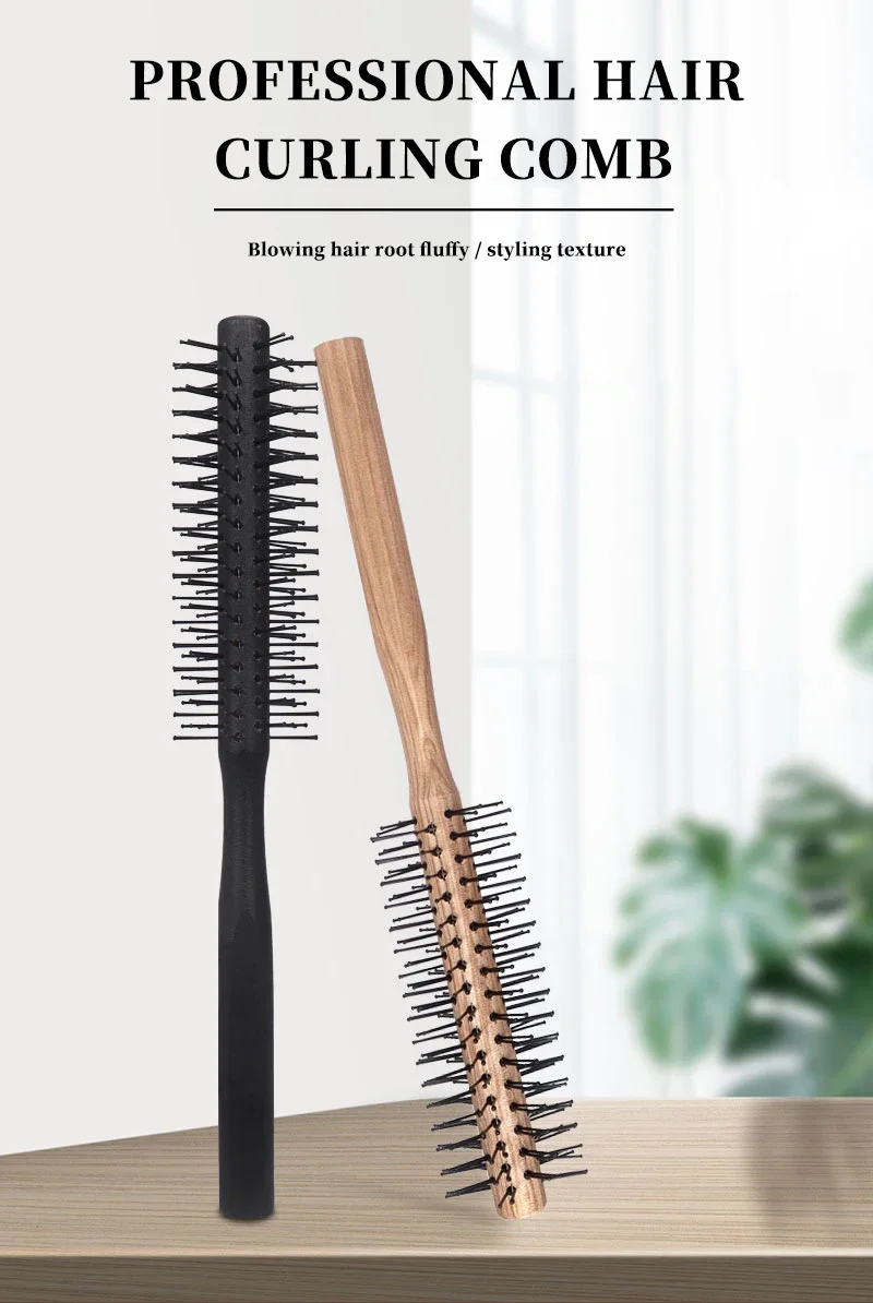 1pc Wood Handle Professional Salon Styling Drying Tool Round Hairdressing Curling Massage Roller Comb Special for real hair wigs
1pc Wood Handle Professional Salon Styling Drying Tool Round Hairdressing Curling Massage Roller Comb Special for real hair wigs