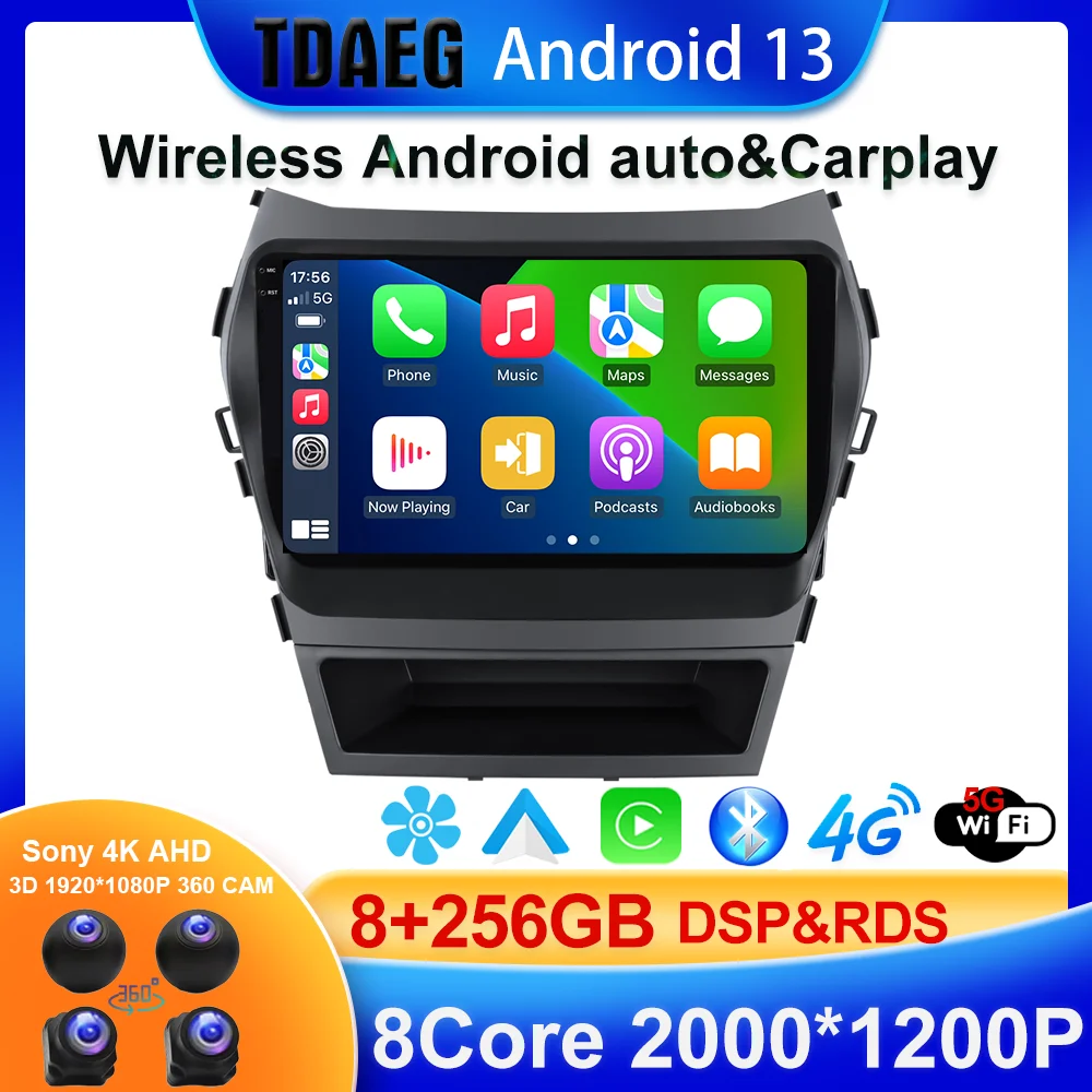Android 13 256G 2K Screen For Hyundai Santa Fe 3 IX45 2013 - 2017 GPS Navigation Stereo Multimedia Video Player RDS DSP Carplay
Android 13 256G 2K Screen For Hyundai Santa Fe 3 IX45 2013 - 2017 GPS Navigation Stereo Multimedia Video Player RDS DSP Carplay