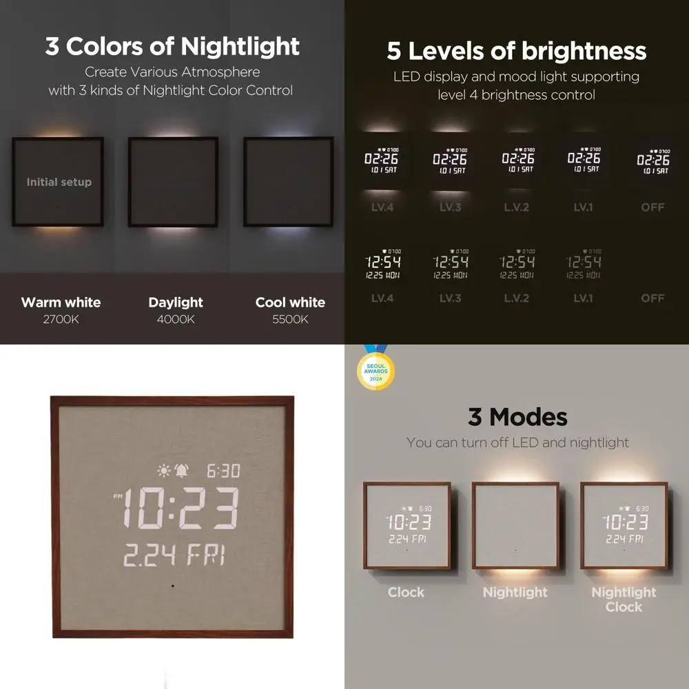 Коричневые деревянные настенные часы с LED-подсветкой, бесшумные, с пультом ДУ, ночником и цифровым дисплеем, будильник для спальни и гостиной
Коричневые деревянные настенные часы с LED-подсветкой, бесшумные, с пультом ДУ, ночником и цифровым дисплеем, будильник для спальни и гостиной