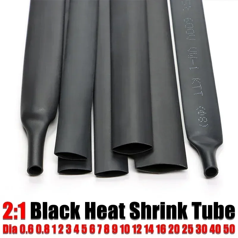 1Meter Black 2:1 HeatShrink Tube Dia 1 2 3 4 5 6 7 8 9 10 12 14 16 20 25 30 40 50mm Cable Sleeve Insulated Wire Protection Tube
1Meter Black 2:1 HeatShrink Tube Dia 1 2 3 4 5 6 7 8 9 10 12 14 16 20 25 30 40 50mm Cable Sleeve Insulated Wire Protection Tube