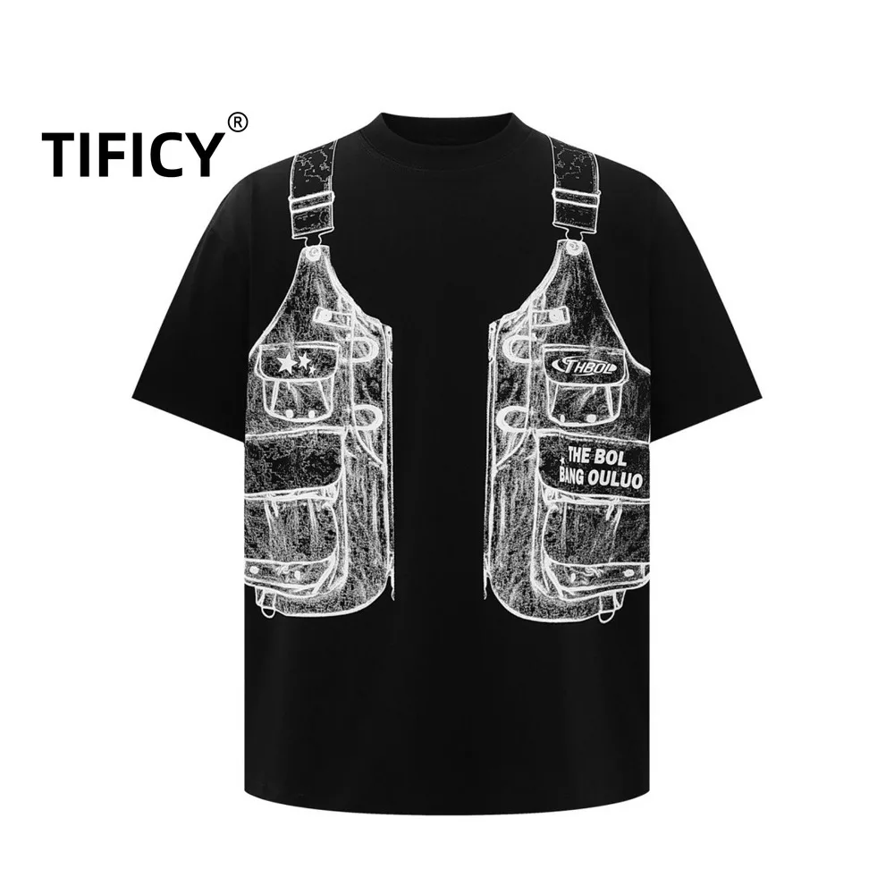 High Street Tees Tshirts Hand Drawn Vest Short Sleeved T-shirt Men's Summer Casual Versatile Couple Casual Tshirts Top
High Street Tees Tshirts Hand Drawn Vest Short Sleeved T-shirt Men's Summer Casual Versatile Couple Casual Tshirts Top