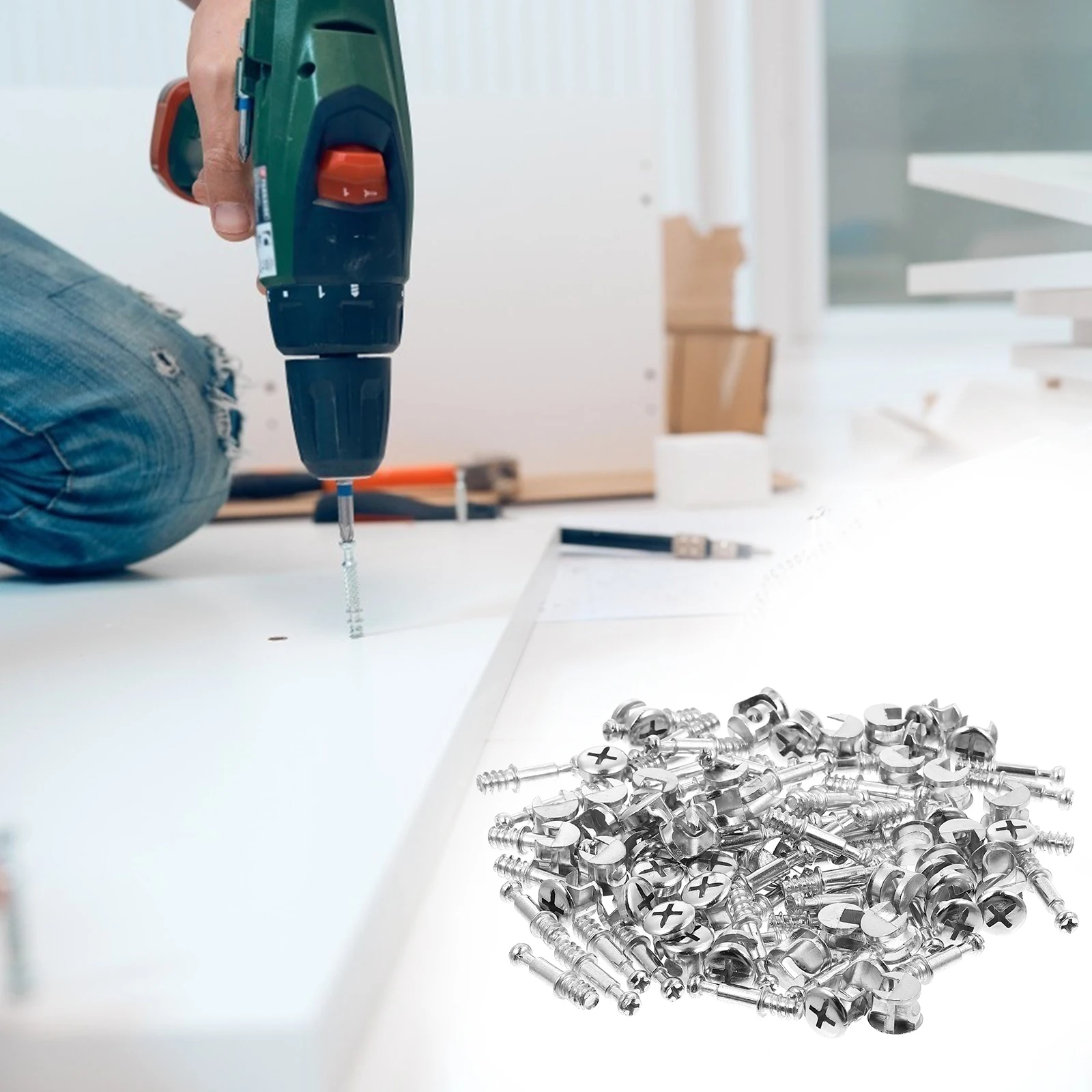 50 set Link Component Combination Zinc Alloy Pre-Inserted Nut Kit Cam Fitting For Furniture Connection Quick Assembly Office
50 set Link Component Combination Zinc Alloy Pre-Inserted Nut Kit Cam Fitting For Furniture Connection Quick Assembly Office