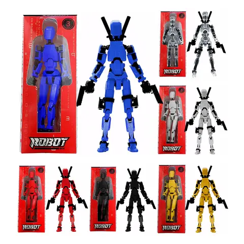 3D Printed Action Figure Multi-Jointed Action Figures Assembly Completed Action Figures Toys Desk Decoration for Kids and Adults