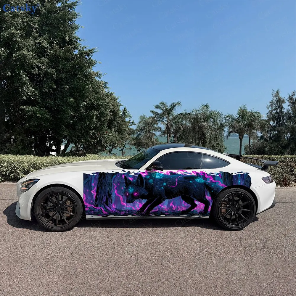 2pcs Neon Purple-Black Fox Totem Car Side Wraps, Self-Adhesive PVC Waterproof & Scratch-Resistant Stickers, Car Accessory Gift
2pcs Neon Purple-Black Fox Totem Car Side Wraps, Self-Adhesive PVC Waterproof & Scratch-Resistant Stickers, Car Accessory Gift