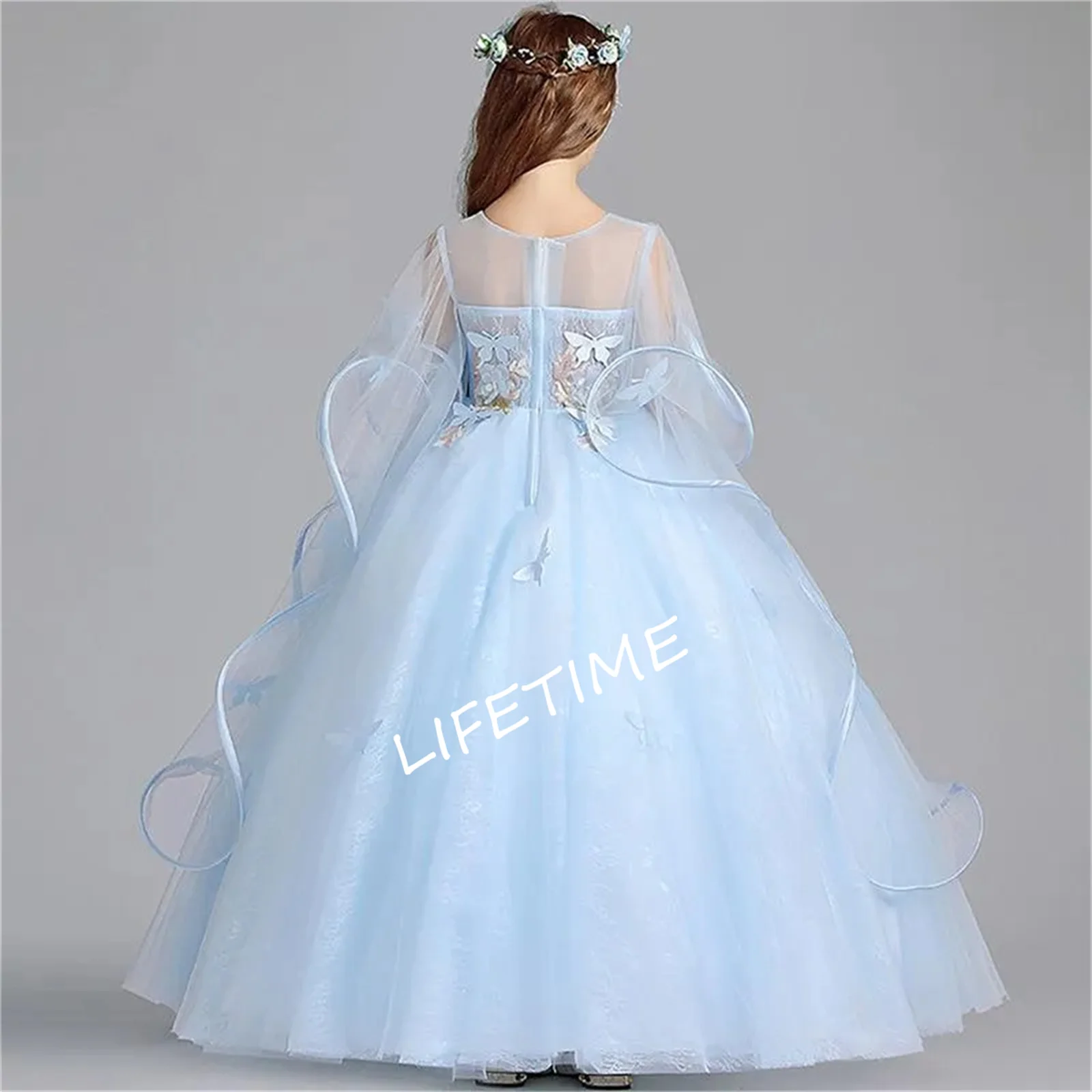 Flower Girl Dress Blue Fluffy Tulle Applique Frilly Wedding Lovely Flower Child Holy Communion Birthday Party Princess Dress
Flower Girl Dress Blue Fluffy Tulle Applique Frilly Wedding Lovely Flower Child Holy Communion Birthday Party Princess Dress
