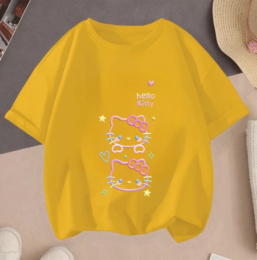 2026 Summer New Hello Kitty Hot Sale Casual Short Sleeve Cartoon 2D Printed Tops For Teenagers Kids Girls Boys
2026 Summer New Hello Kitty Hot Sale Casual Short Sleeve Cartoon 2D Printed Tops For Teenagers Kids Girls Boys