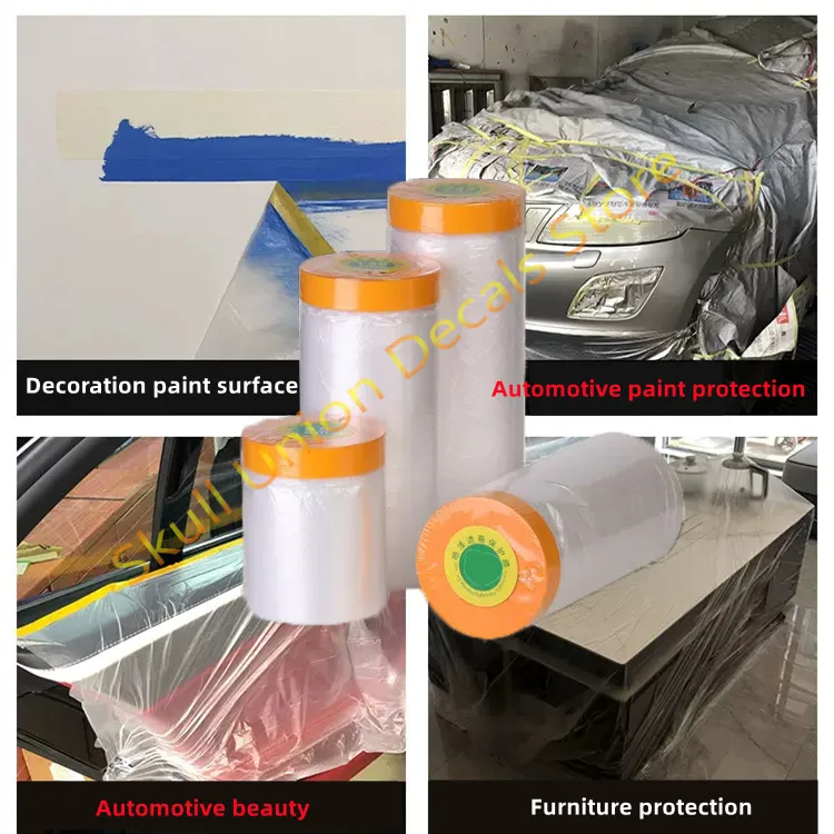 Clear Paint Plastic Car Protective Masking Film Oil Painting Block Cover Sheet Portable Masking Paper for Painting Automotive
Clear Paint Plastic Car Protective Masking Film Oil Painting Block Cover Sheet Portable Masking Paper for Painting Automotive
