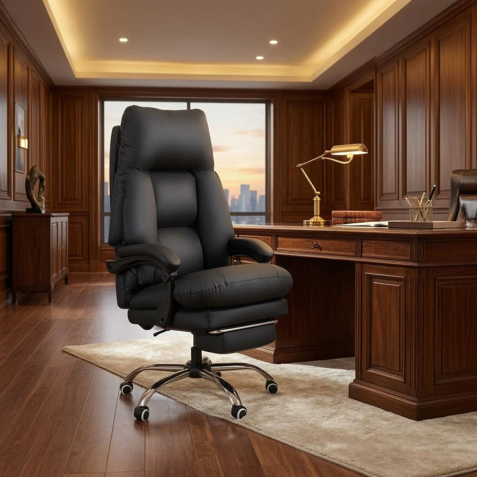 Reclining Office Chair Rolling Casters Chair with Footrest Seating Furniture Metal Base Adjustable Height for Gamers
Reclining Office Chair Rolling Casters Chair with Footrest Seating Furniture Metal Base Adjustable Height for Gamers