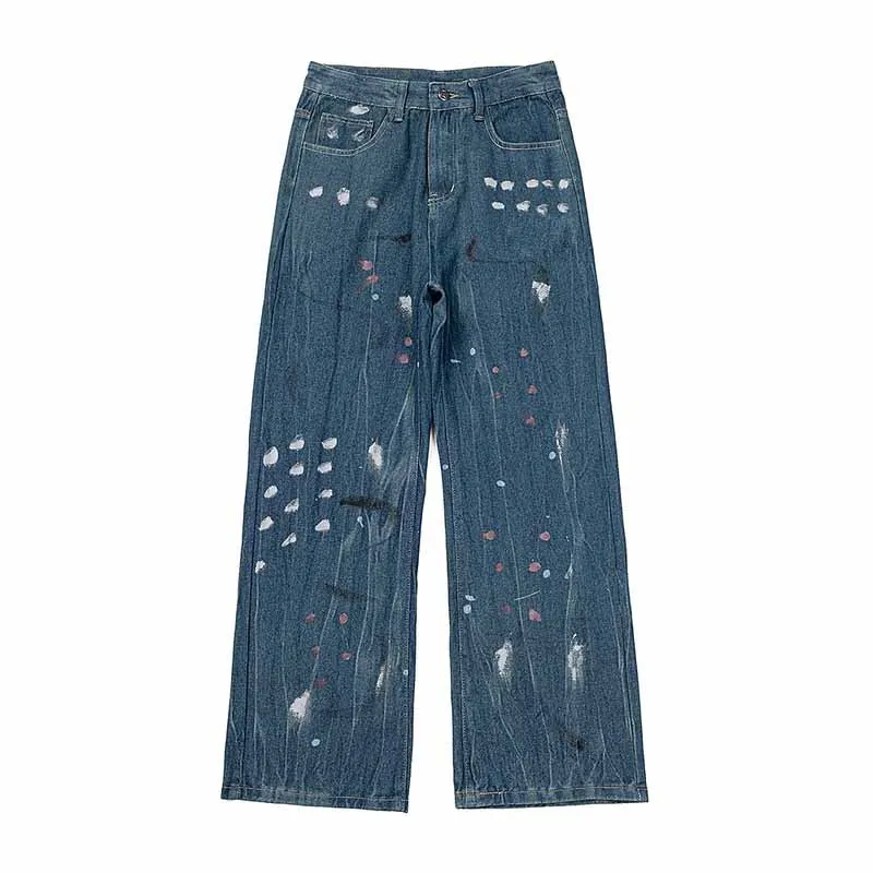 High Quality American Retro Washed Graffiti Prind Denim Trousers High Street Fashion Brand Loose Baggy Jeans Wide Leg Denim Pant
High Quality American Retro Washed Graffiti Prind Denim Trousers High Street Fashion Brand Loose Baggy Jeans Wide Leg Denim Pant