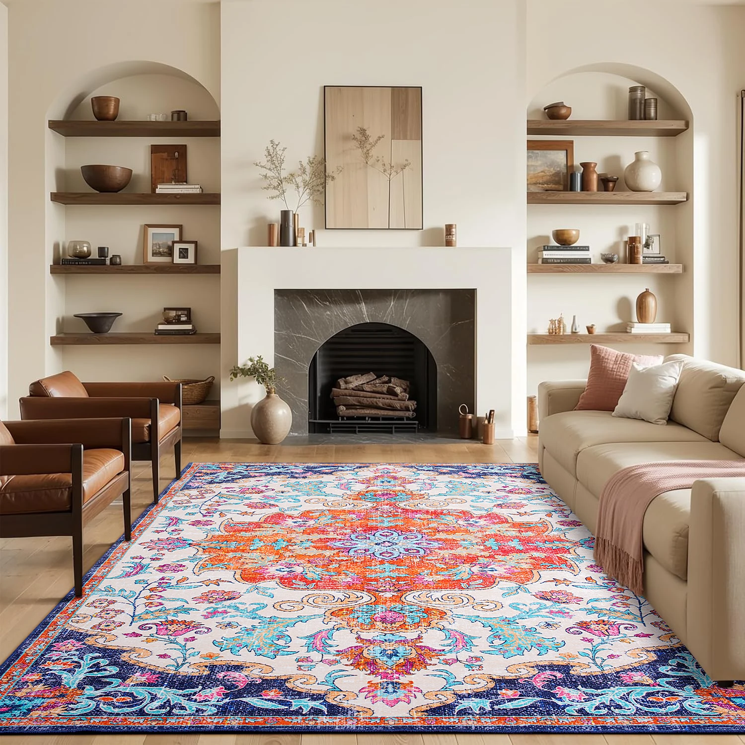 Lochas Vintage Floral Rugs Soft Accent Large Area Rug Fluffy Carpet for Bedroom Living Room Home Decor Floor Mat
Lochas Vintage Floral Rugs Soft Accent Large Area Rug Fluffy Carpet for Bedroom Living Room Home Decor Floor Mat