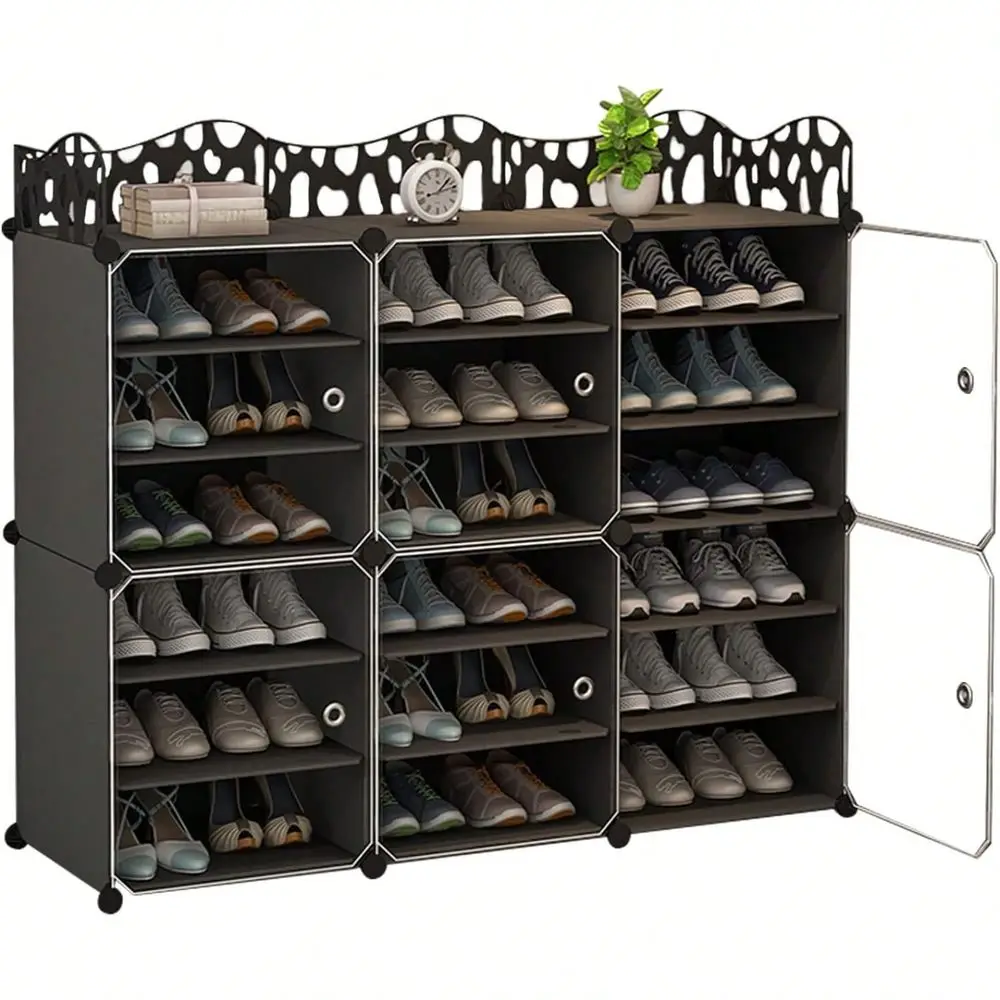 Rack Storage Cabinet With Doors, Portable Shoes Rack Organizer, Expandable Standing Rack, Storage 3672 Pairs Shoes, Boots, Slip
Rack Storage Cabinet With Doors, Portable Shoes Rack Organizer, Expandable Standing Rack, Storage 3672 Pairs Shoes, Boots, Slip