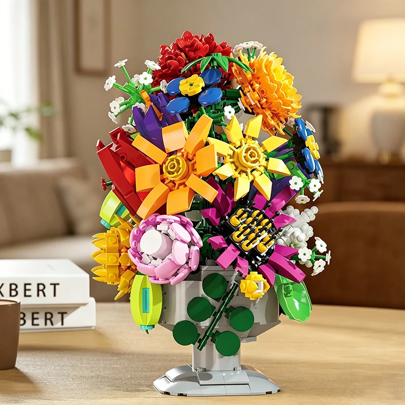 Flower Bouquet Bonsai Building Blocks 1092PCS Immortal Flower Vase Model Desktop Decoration DIY Educational Toy Gift for Teens
Flower Bouquet Bonsai Building Blocks 1092PCS Immortal Flower Vase Model Desktop Decoration DIY Educational Toy Gift for Teens