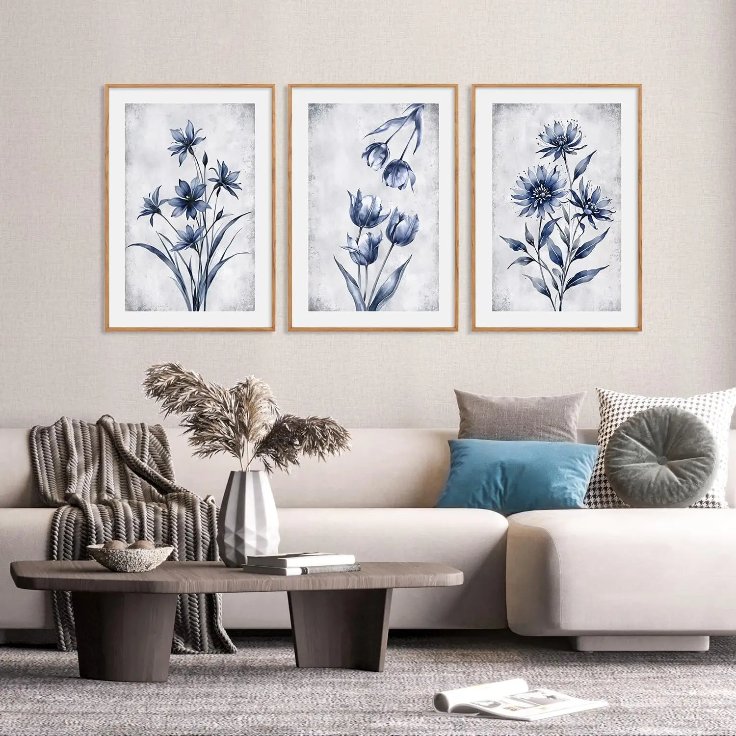 3pcs/Set Navy Blue and Grey Floral Canvas Poster Wall Art, Retro Plant Wall Decoration, Modern Nordic Aesthetic Home Decoration
3pcs/Set Navy Blue and Grey Floral Canvas Poster Wall Art, Retro Plant Wall Decoration, Modern Nordic Aesthetic Home Decoration