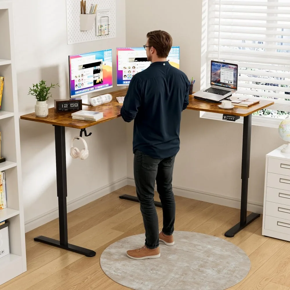 L Shaped Standing Desk Adjustable 63 x 55 Inch Corner Stand up Desk Electric Standing Computer Workstation
L Shaped Standing Desk Adjustable 63 x 55 Inch Corner Stand up Desk Electric Standing Computer Workstation