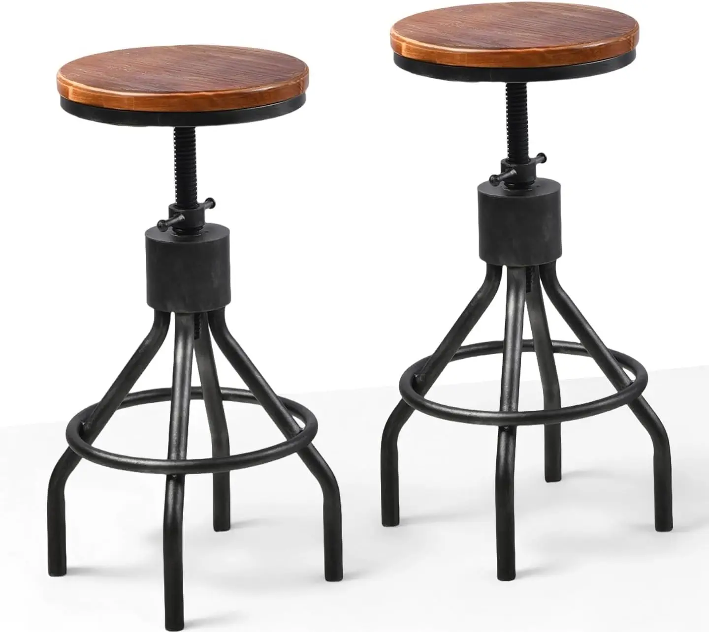 Set of 2 Industrial Bar Stool-Vintage Counter Dining Chair-Swivel Stools-Tall Height Adjustable 22-33"
Set of 2 Industrial Bar Stool-Vintage Counter Dining Chair-Swivel Stools-Tall Height Adjustable 22-33"