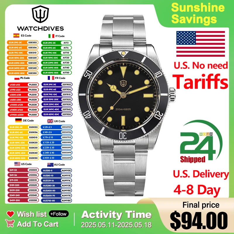 Watchdives WD7922 37mm Watch BB54 VH31 Quartz Movement Sapphire Crystal 200m Waterproof Wristwatch Luminous Vintage Watches
Watchdives WD7922 37mm Watch BB54 VH31 Quartz Movement Sapphire Crystal 200m Waterproof Wristwatch Luminous Vintage Watches