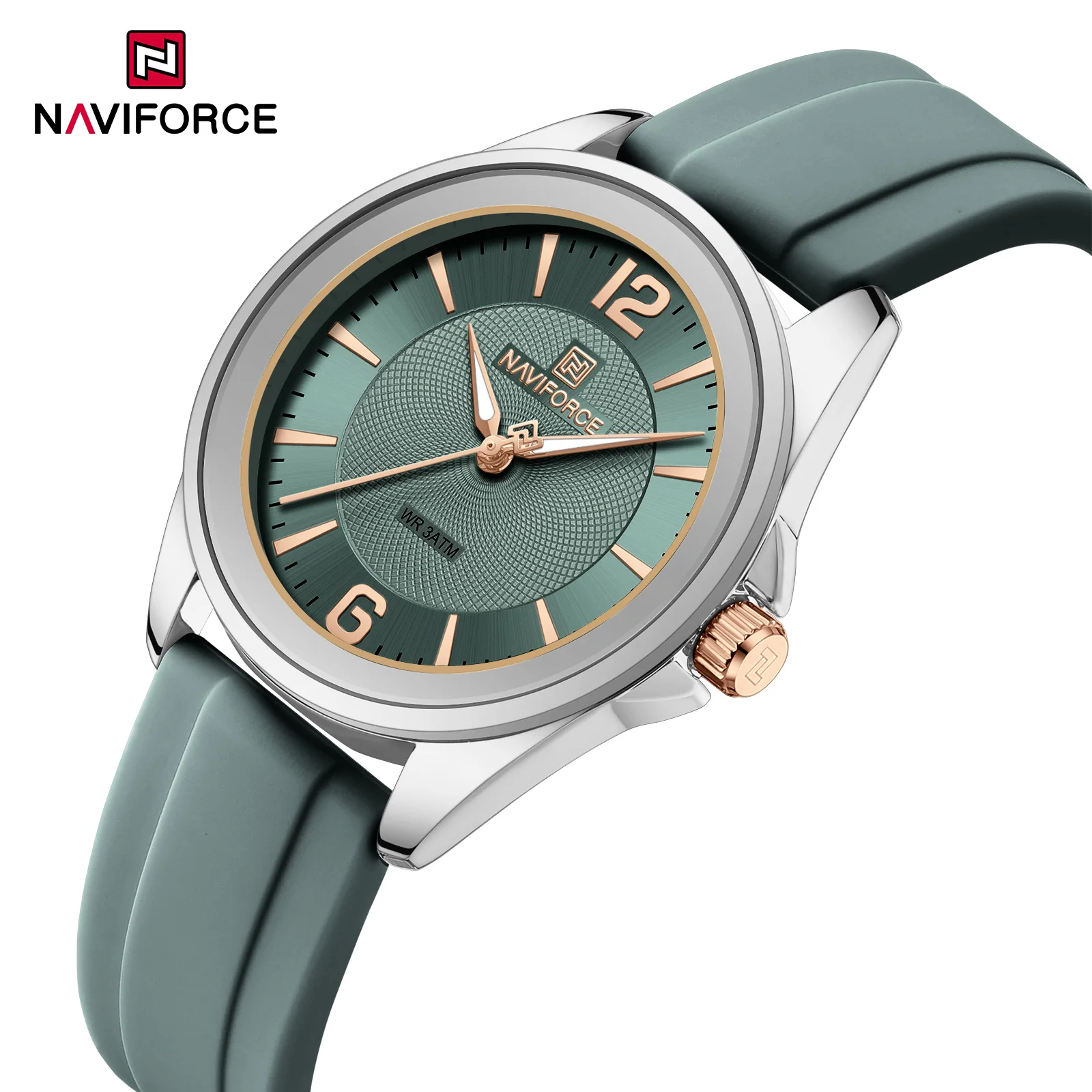 Naviforce NF5068 Elegant Female Quartz Waterproof Silicone Strap Watches for Women Ladies Clocks
Naviforce NF5068 Elegant Female Quartz Waterproof Silicone Strap Watches for Women Ladies Clocks