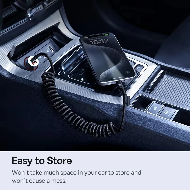 Car spring data cable pd fast charging retractable 5A charging cable for apple 15 series 14promax cell phone
Car spring data cable pd fast charging retractable 5A charging cable for apple 15 series 14promax cell phone