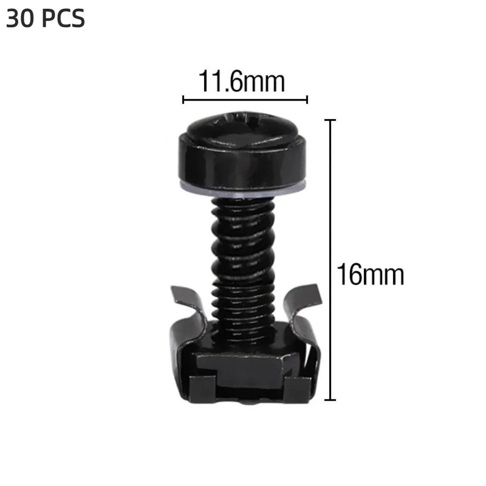 30pcs Stainless Steel Screws Buckle Nut Nickel Plated M6 Cabinet Screws Snap Nuts Rust Proof Black Zinc Mount Cage Nuts
30pcs Stainless Steel Screws Buckle Nut Nickel Plated M6 Cabinet Screws Snap Nuts Rust Proof Black Zinc Mount Cage Nuts