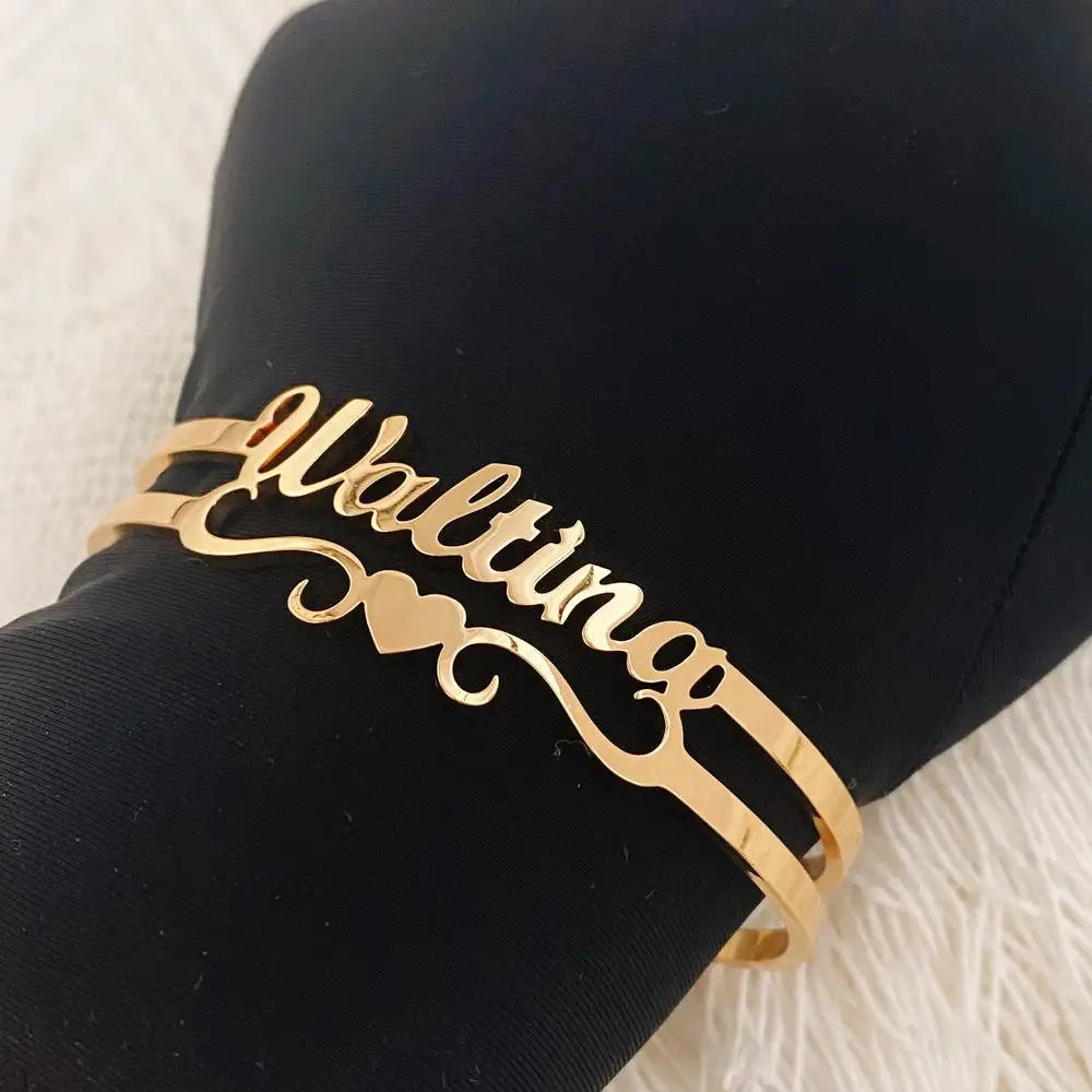 Custom Name Bangle Stainless Steel Cuff Bracelet Personalized Heart Wrap Bracelets for Women Vintage Jewelry Bransoletki Damskie
Custom Name Bangle Stainless Steel Cuff Bracelet Personalized Heart Wrap Bracelets for Women Vintage Jewelry Bransoletki Damskie