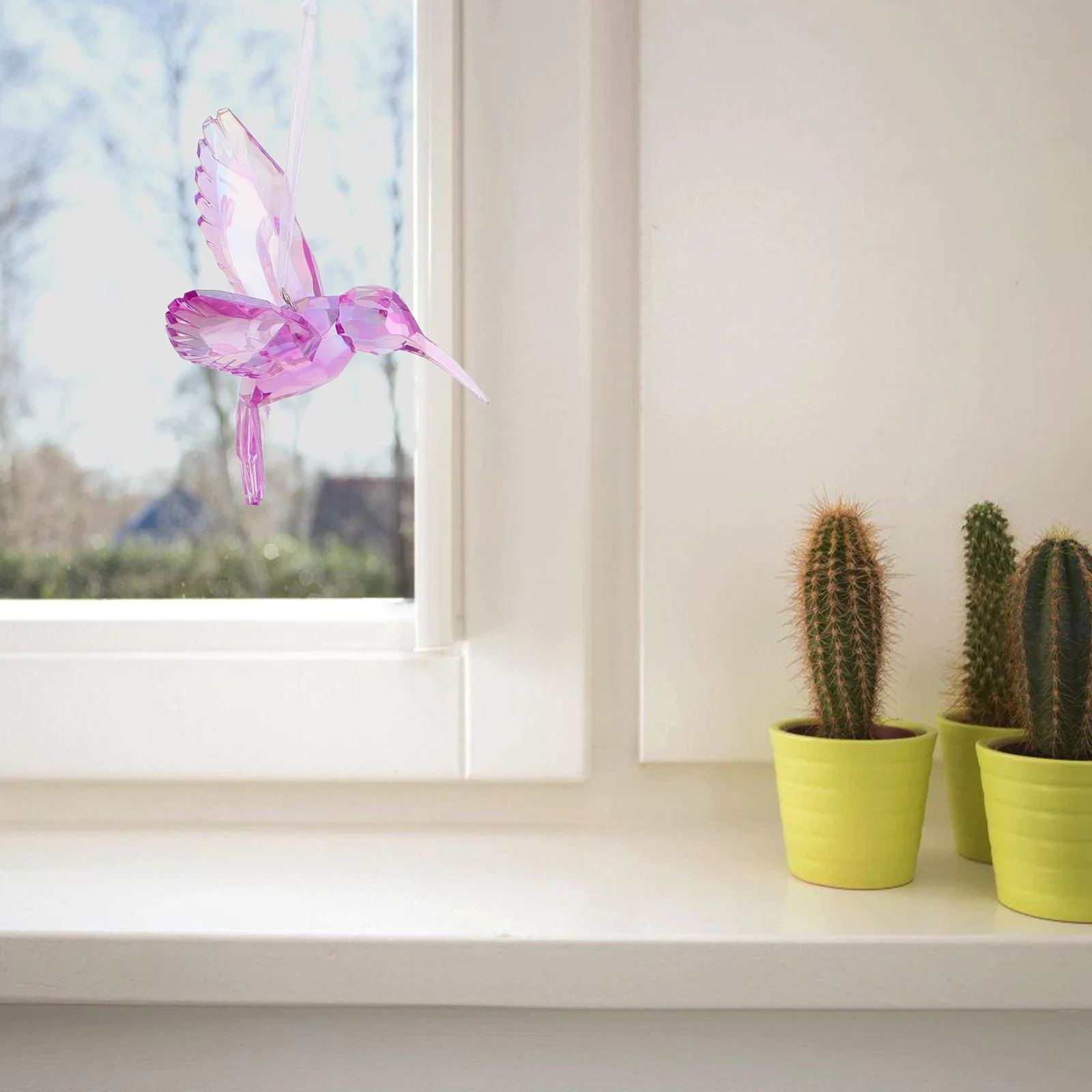 3Pcs Bird Hanging Ornaments Transparent Iridescent Acrylic Hummingbird Suncatcher Decor for Window Garden Patio Home Office
3Pcs Bird Hanging Ornaments Transparent Iridescent Acrylic Hummingbird Suncatcher Decor for Window Garden Patio Home Office