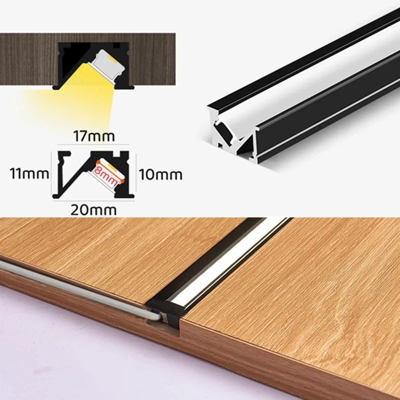 Embedded Cabinet Led Aluminum Profile 45 Degree Oblique Lighting with Milky Cover Invisible Closet Shelf Layer Hard Bar Lamp
Embedded Cabinet Led Aluminum Profile 45 Degree Oblique Lighting with Milky Cover Invisible Closet Shelf Layer Hard Bar Lamp