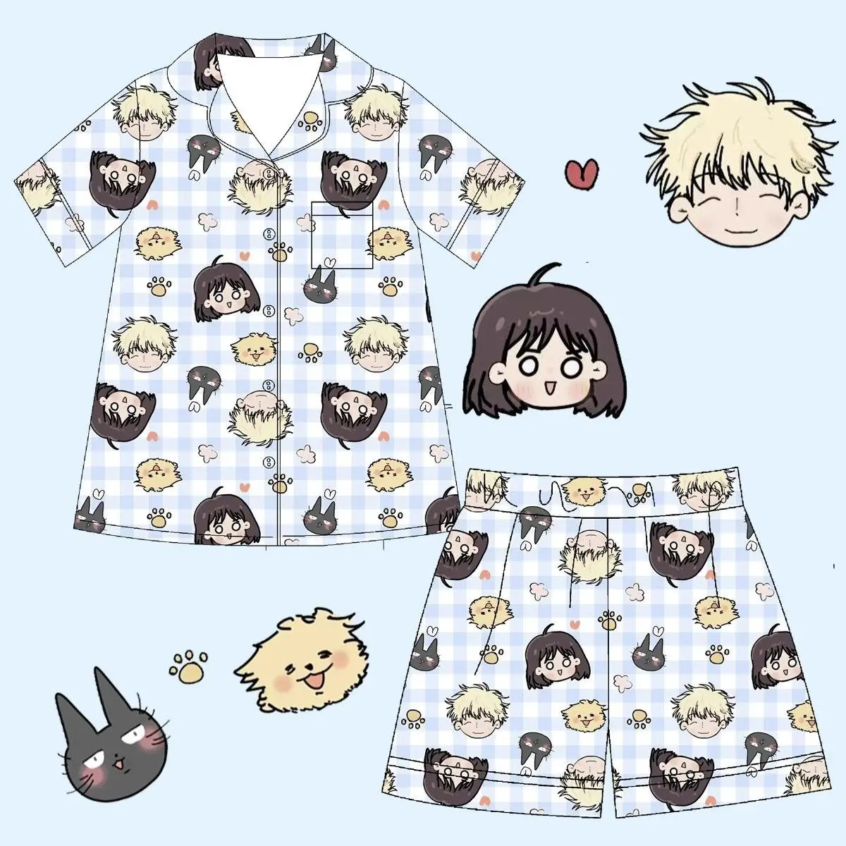 Аниме Skip and Loafer Iwamura Mitsumi Shima Sousuke с принтом Kawaii, одежда для сна, женская домашняя одежда, летние пижамные комплекты
Аниме Skip and Loafer Iwamura Mitsumi Shima Sousuke с принтом Kawaii, одежда для сна, женская домашняя одежда, летние пижамные комплекты