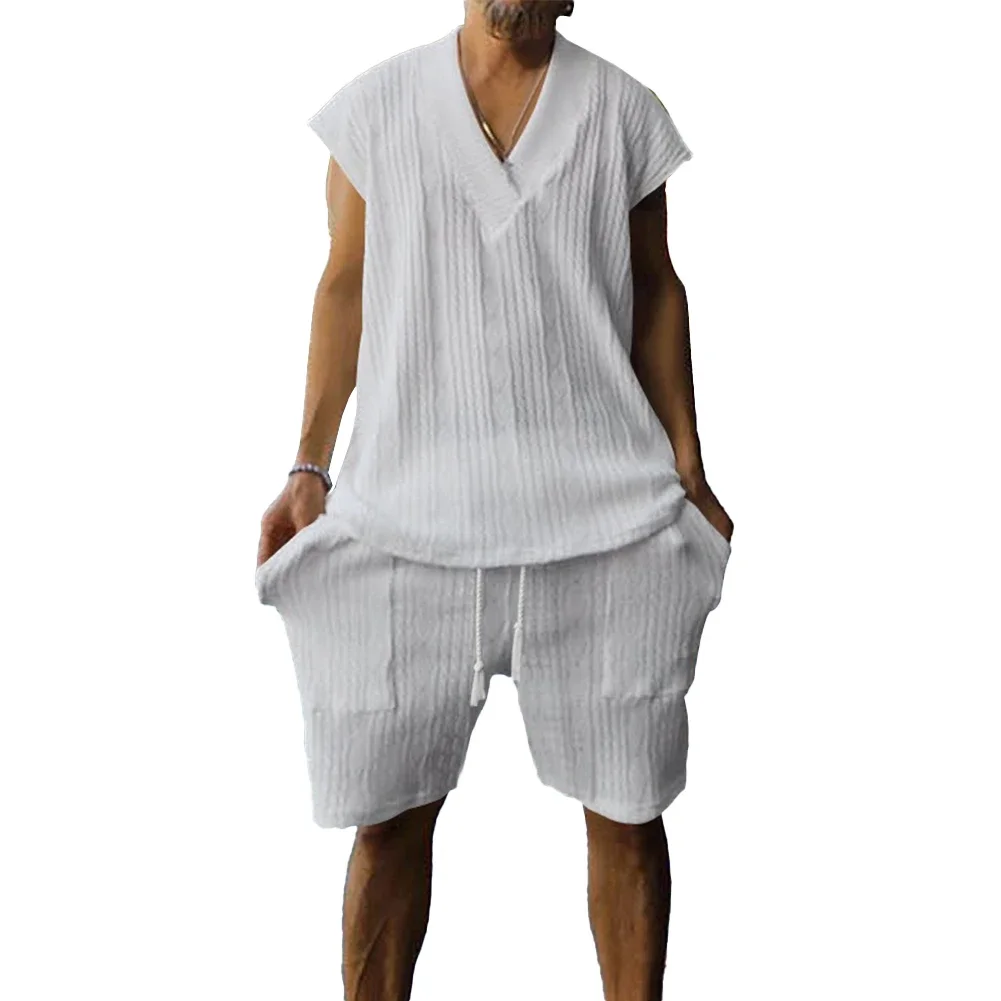 T-shirt And Shorts Men's Tracksuit Breathable Casual Loose Outfits Regular Shorts Set Slight Stretch Solid Color
T-shirt And Shorts Men's Tracksuit Breathable Casual Loose Outfits Regular Shorts Set Slight Stretch Solid Color