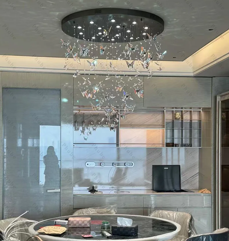 Luxury Crystal Butterfly Chandeliers For Living Rooom Dining Room Oval Shapded Modern Pendant Lamp Kitchen Island Ceiling Light
Luxury Crystal Butterfly Chandeliers For Living Rooom Dining Room Oval Shapded Modern Pendant Lamp Kitchen Island Ceiling Light