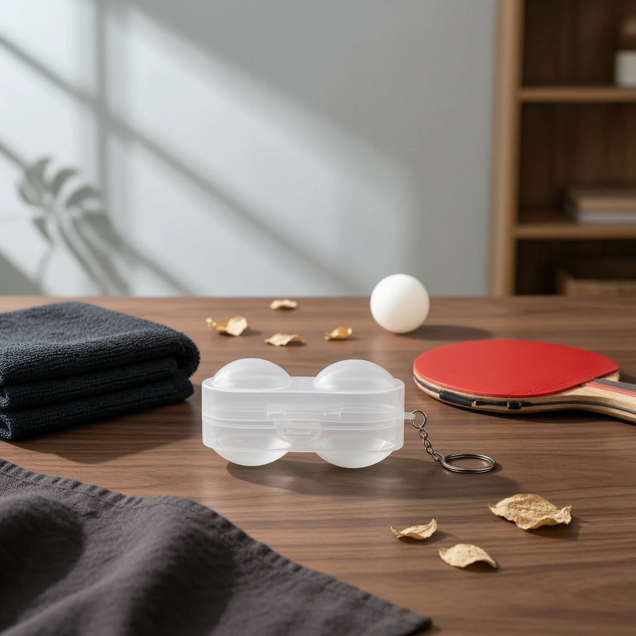 Table Tennis Ball Box Transparent Table Tennis Ball Box Table Tennis Case Clear Sports Accessory Keychain for Travel