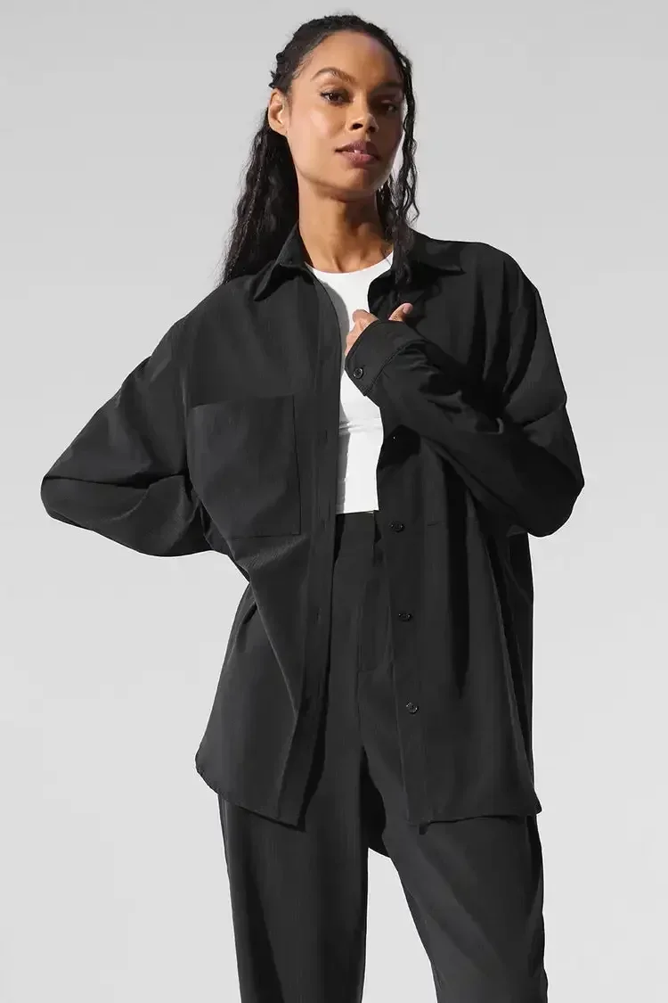 AL Summer Wrinkle Sunscreen Shirt Sports Fitness Loose Thin Breathable Shirts for Women Fashion Comfortable Solid Pocket Shirt
AL Summer Wrinkle Sunscreen Shirt Sports Fitness Loose Thin Breathable Shirts for Women Fashion Comfortable Solid Pocket Shirt
