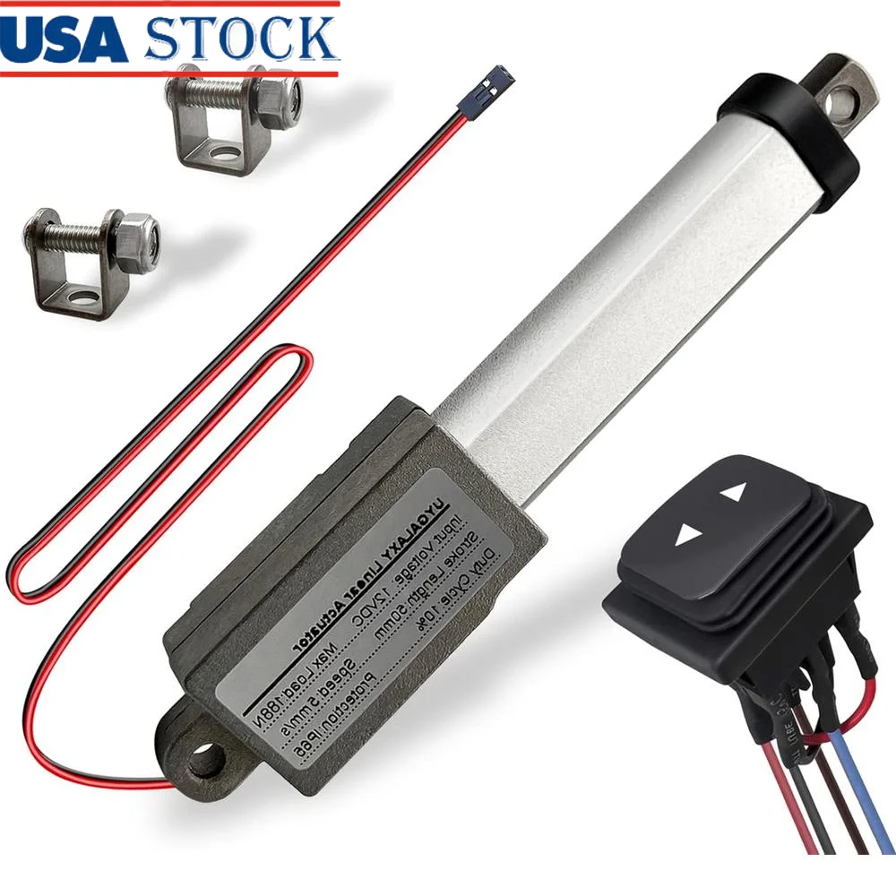 12V Micro Linear Actuator 2inch Stroke Waterproof Momentary Switch 188N Electric Motion DIY Projects Pet Feeder Home Automation 
12V Micro Linear Actuator 2inch Stroke Waterproof Momentary Switch 188N Electric Motion DIY Projects Pet Feeder Home Automation