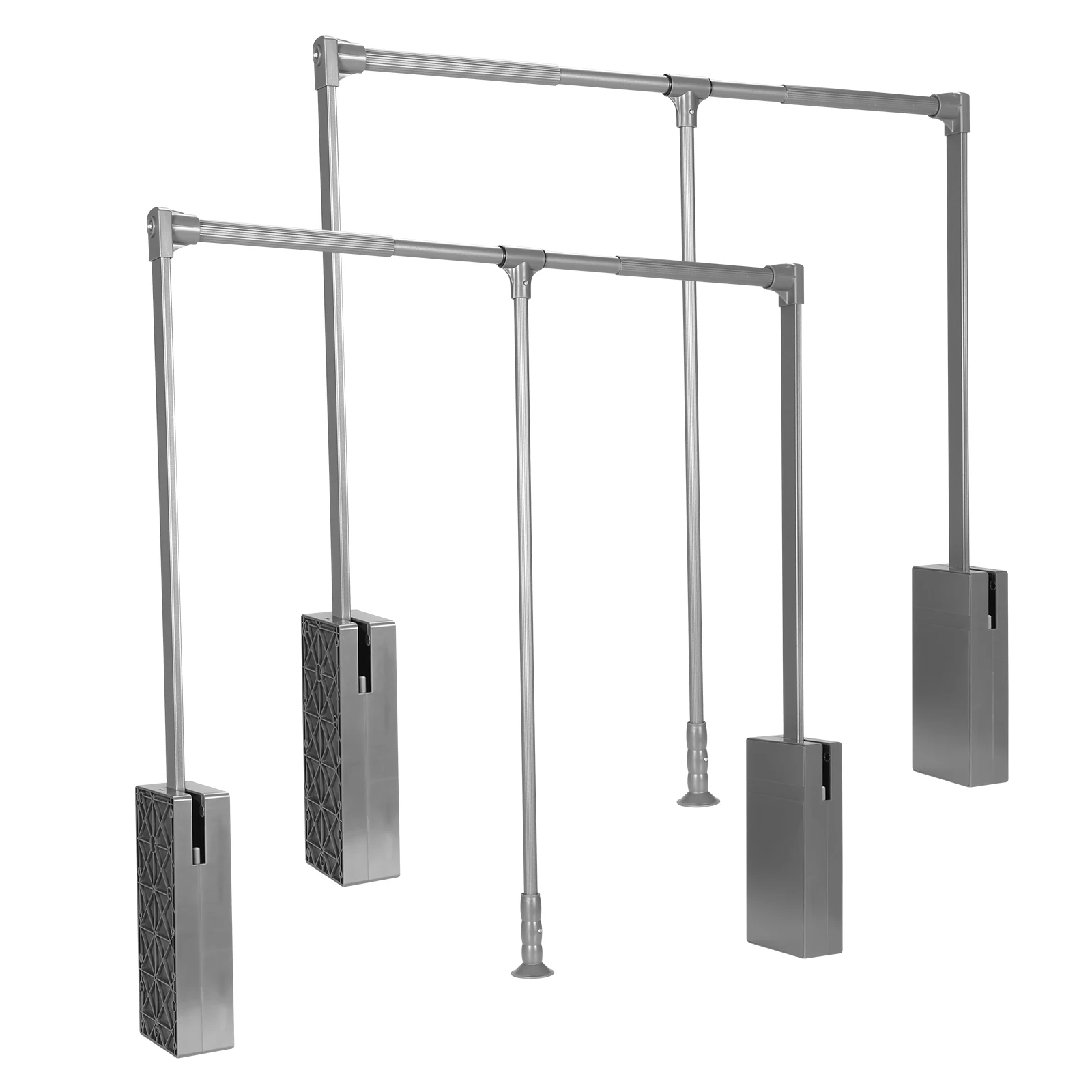 2PC 60Lbs Load Pull Down Closet Rod Adjustable Width Side Back Mounted Two-way Buffering for High Cabinet Bedroom Hanging Clothe
2PC 60Lbs Load Pull Down Closet Rod Adjustable Width Side Back Mounted Two-way Buffering for High Cabinet Bedroom Hanging Clothe
