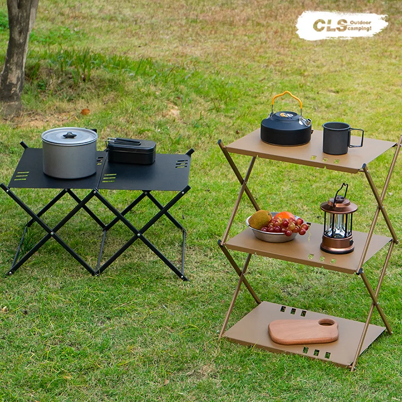 CLS Outdoor Camping Folding Three-layer Rack Aluminum Alloy Picnic Barbecue Table Camping Portable Folding Storage Rack
CLS Outdoor Camping Folding Three-layer Rack Aluminum Alloy Picnic Barbecue Table Camping Portable Folding Storage Rack