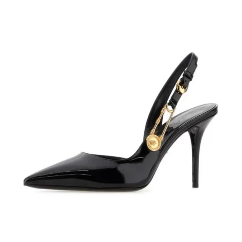 Pointed Stiletto High Heels Sexy Single Shoes Empty One-word Buckle Sandals After Banquet Women
Pointed Stiletto High Heels Sexy Single Shoes Empty One-word Buckle Sandals After Banquet Women