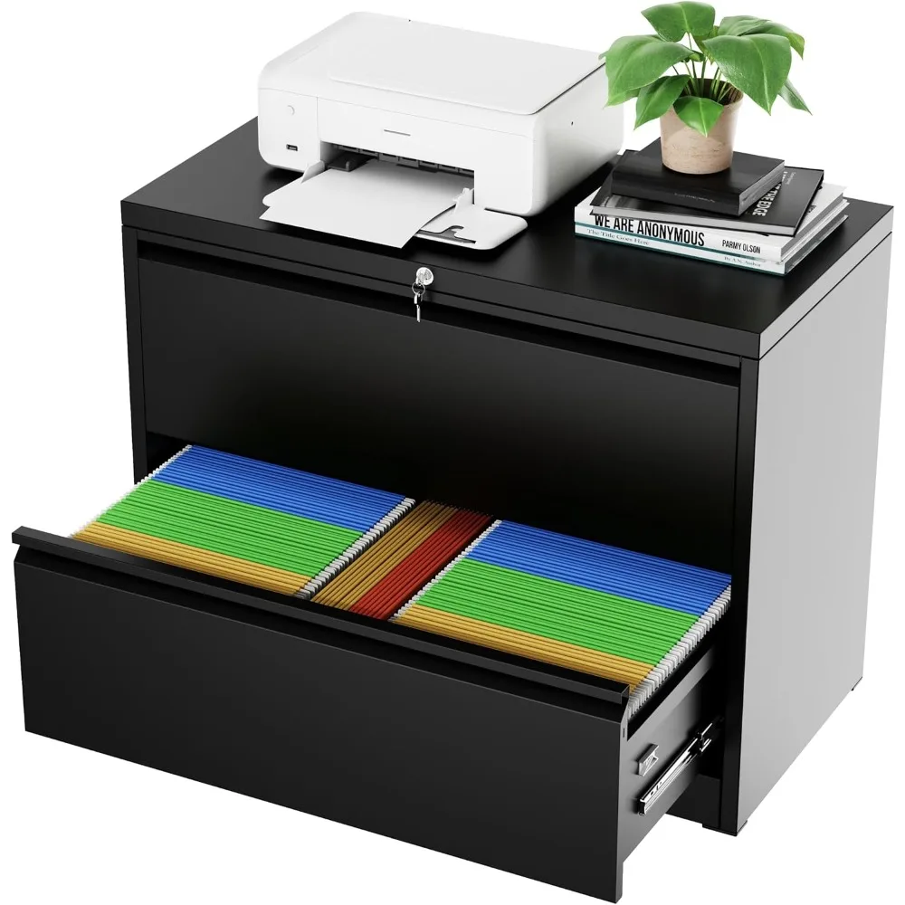 File Cabinet 2 Drawer, Black Lateral Filing Cabinet with Lock, 36" W Locking Lateral File Cabinet for Home Office, Lockable Met
File Cabinet 2 Drawer, Black Lateral Filing Cabinet with Lock, 36" W Locking Lateral File Cabinet for Home Office, Lockable Met