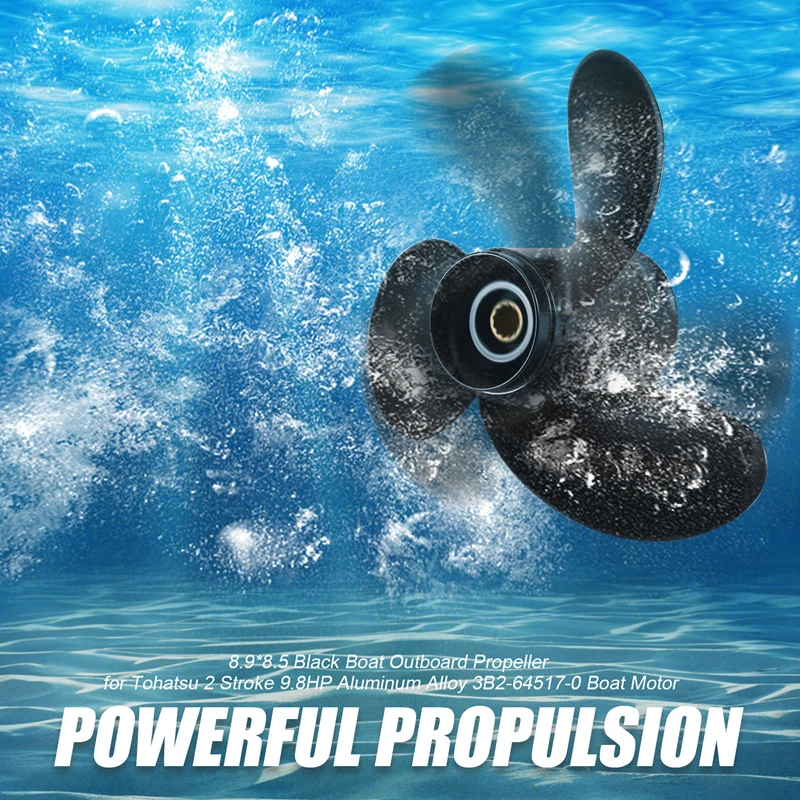 B0a-t8.9*8.5 Black Boat Outboard Propeller for Tohatsu 2 Stroke 9.8HP Aluminum Alloy 3B2-64517-0 Boat
B0a-t8.9*8.5 Black Boat Outboard Propeller for Tohatsu 2 Stroke 9.8HP Aluminum Alloy 3B2-64517-0 Boat
