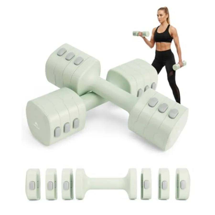 Набор регулируемых гантелей Abahub 4 в 1 для домашнего спортзала, 11 фунтов, зеленые, для женщин, с компактным дизайном и прочным материалом
Набор регулируемых гантелей Abahub 4 в 1 для домашнего спортзала, 11 фунтов, зеленые, для женщин, с компактным дизайном и прочным материалом