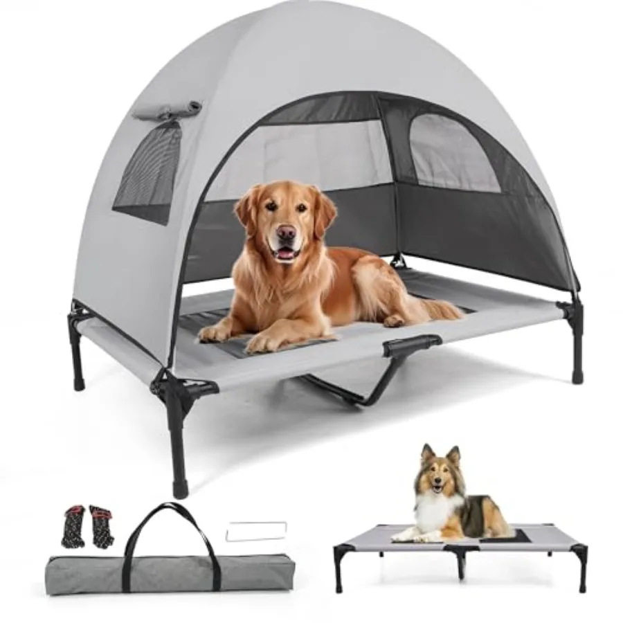 Elevated Outdoor Dog Bed with Canopy Cooling Camping Tent Removable Shade Off-Ground Cot
Elevated Outdoor Dog Bed with Canopy Cooling Camping Tent Removable Shade Off-Ground Cot