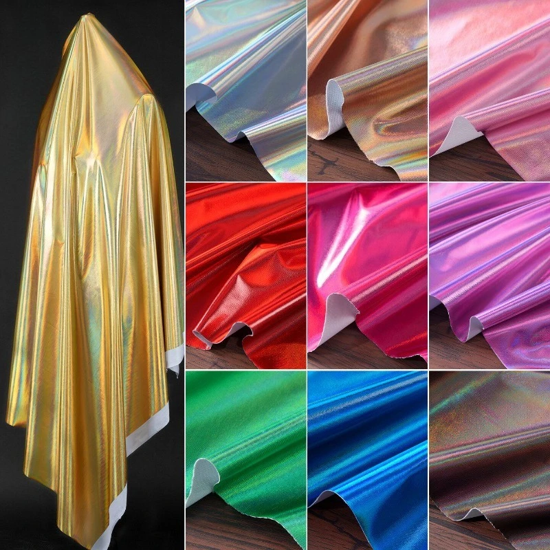 Glossy Laser Iridescent Fabric for Soft Silky Waterproof Elastic Dress Skirt Designer Apparel Diy Sewing Fabrics By Meter Cloth
Glossy Laser Iridescent Fabric for Soft Silky Waterproof Elastic Dress Skirt Designer Apparel Diy Sewing Fabrics By Meter Cloth