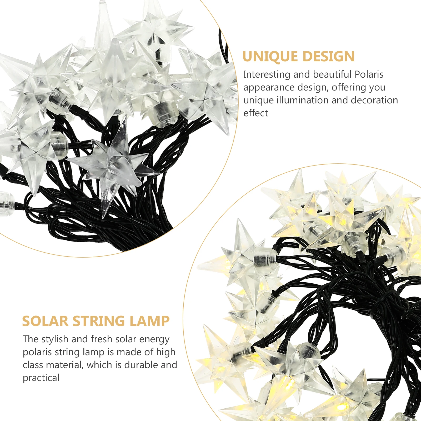 1 set Polaris String Lights Solar Garden Outdoor Decoration Premium Plastic Durable Reliable Flexible Structure Simple
1 set Polaris String Lights Solar Garden Outdoor Decoration Premium Plastic Durable Reliable Flexible Structure Simple