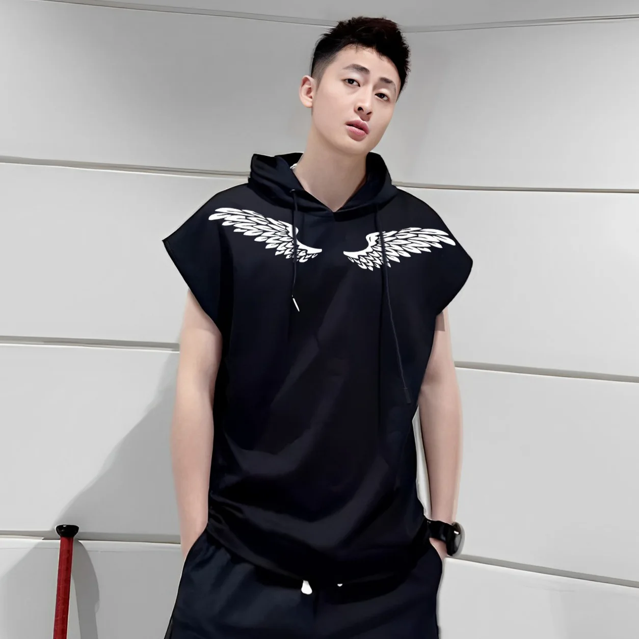 Men's Faionable Svel Hoodie Vest Qui Dry Fitn Training Running Sport Tank Top Breathable Hooded T-irt
Men's Faionable Svel Hoodie Vest Qui Dry Fitn Training Running Sport Tank Top Breathable Hooded T-irt