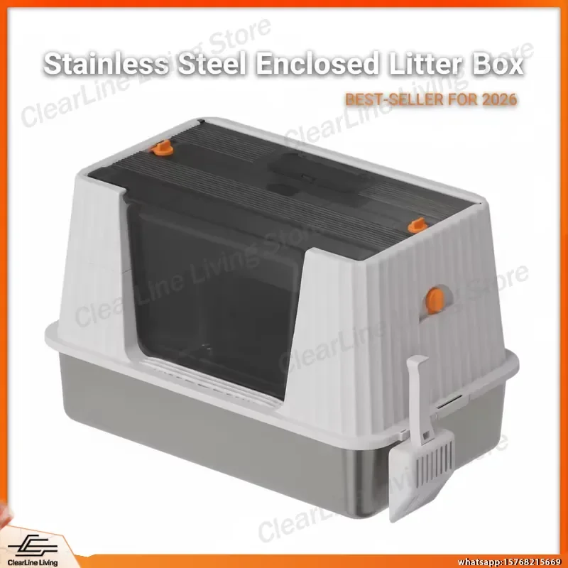 Stainless Steel Enclosed Cat Litter Box Large Capacity 73L Leak Proof Easy Clean Durable Square Automatic Self Cleaning Home
Stainless Steel Enclosed Cat Litter Box Large Capacity 73L Leak Proof Easy Clean Durable Square Automatic Self Cleaning Home